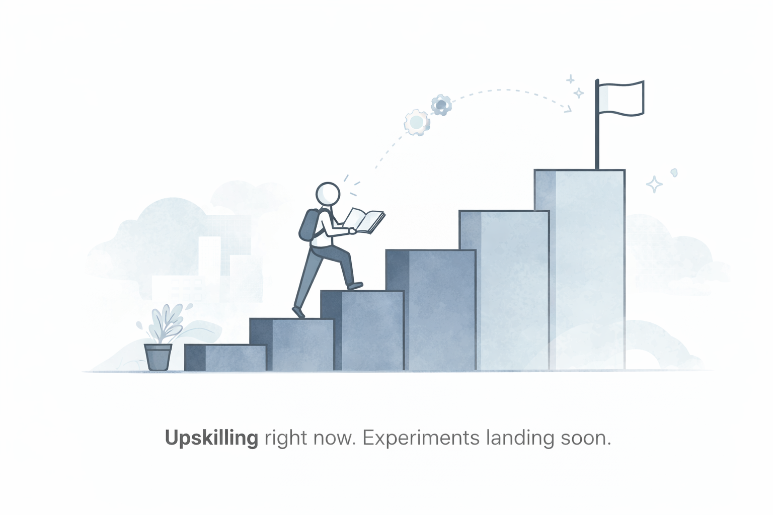 Illustration representing learning and upskilling
